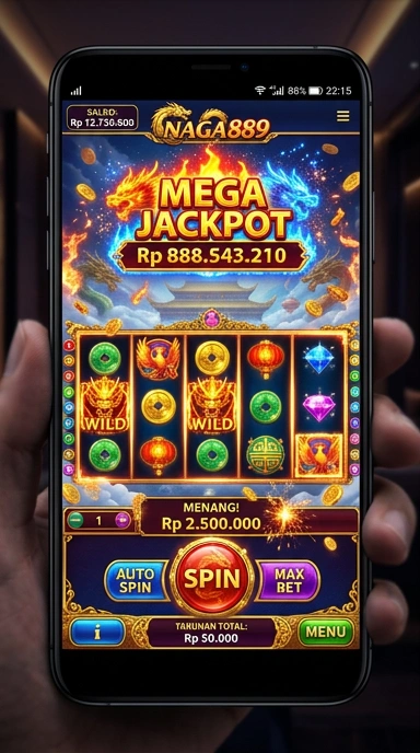 Screenshot dari halaman unggulan aplikasi naga889 yang menarik.